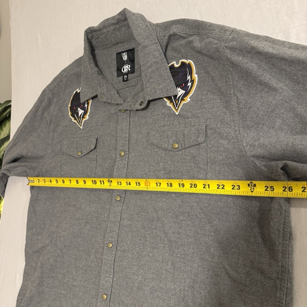 NFL X Darius Rucker Mens Shirt Baltimore Ravens Pearl Snap Long Sleeve Sz XXL - Picture 9 of 14